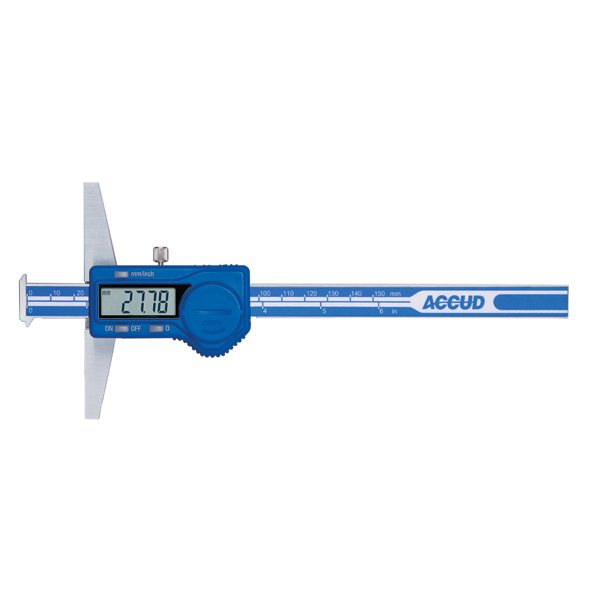 ACCUD Digital Double Hook Depth Gauge 0-200mm/0-8″