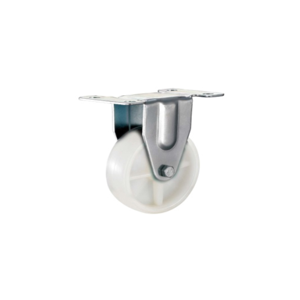 Tradequip – White Nylon Caster with Fixed Wheel 125mm