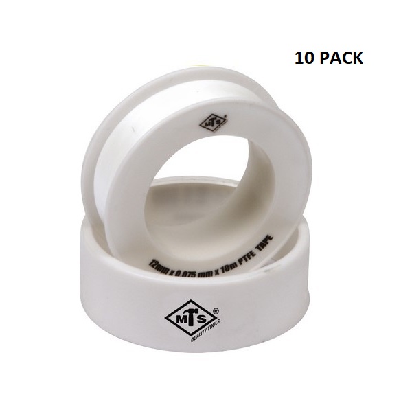 Thread Tape PTFE 10m Pipe (Pack of 10)