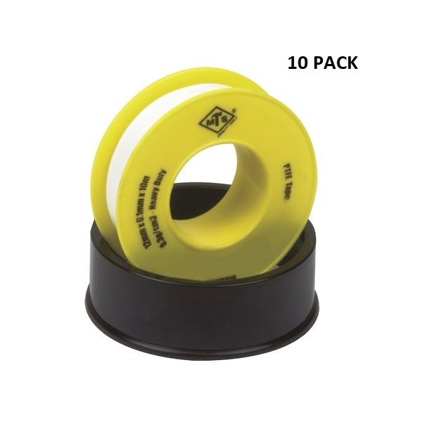 Thread Tape PTFE 10m Medium Pipe Duty (Pack of 10)