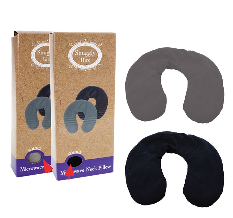 Bulk Pack x 2 Microwave Heatpad Neck Pillow With Cover 900g
