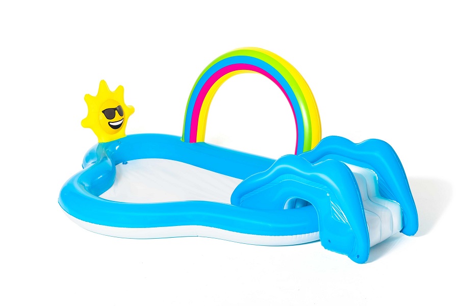 Bestway 2.57m x 1.45m x 91cm Rainbow n’ Shine Pool and Play Center