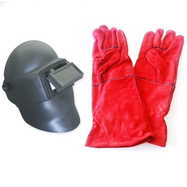 Matsafe – Welding Helmet incl Red Leather Welding Gloves