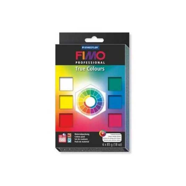STAEDTLER Set Mod. clay Fimo professional, true colours,6pcs blending chart