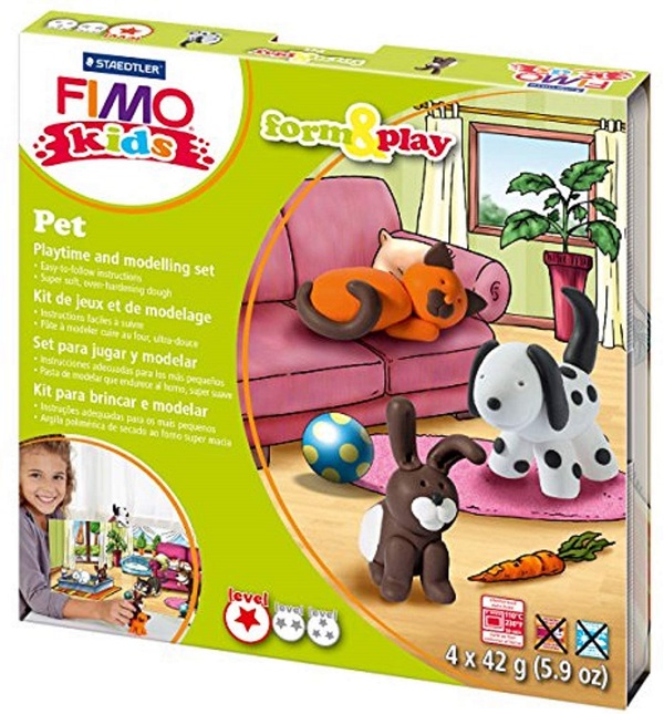 STAEDTLER Set Mod.clay Fimo kids F&P pets