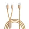 Romoss 2in1 USB to Lightning & Type-C Cable 1.5m – Gold Romoss 2in1 USB to Lightning & Type-C Cable 1.5m – Gold