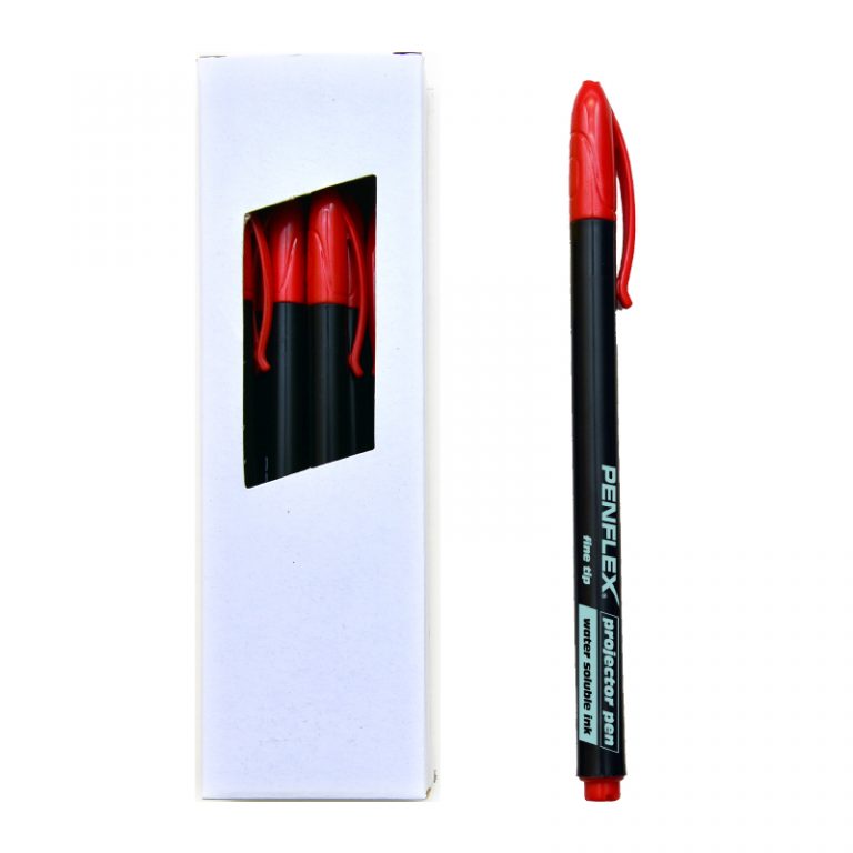 Penflex OHP Fine Point Water Soluble Box-10 Red