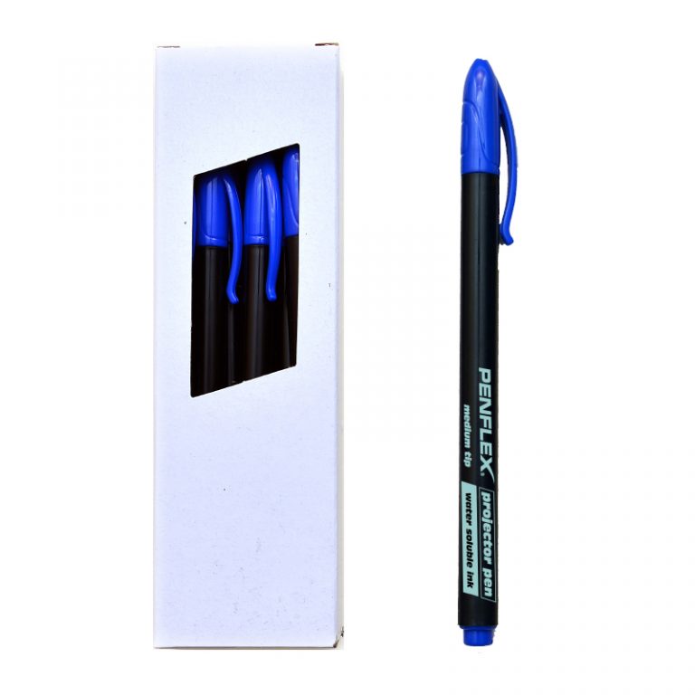Penflex OHP Medium Point Water Soluble Box-10 Blue