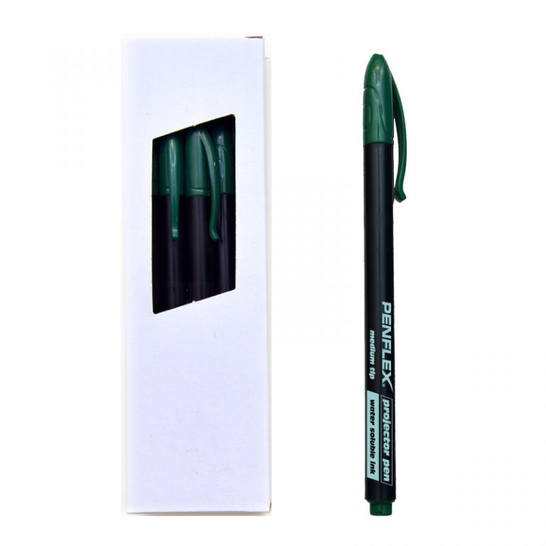 Penflex OHP Medium Point Water Soluble Box-10 Green