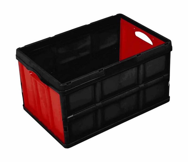 Folding Crate Black & Red