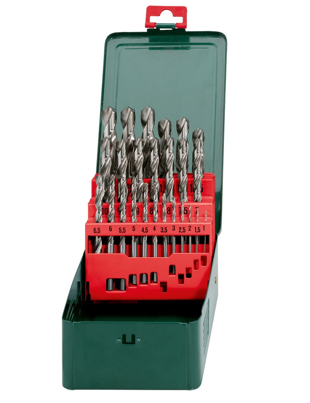 Metabo – HSS-G Drill Bits (25 piece) in Metal Storage Case, “SP”