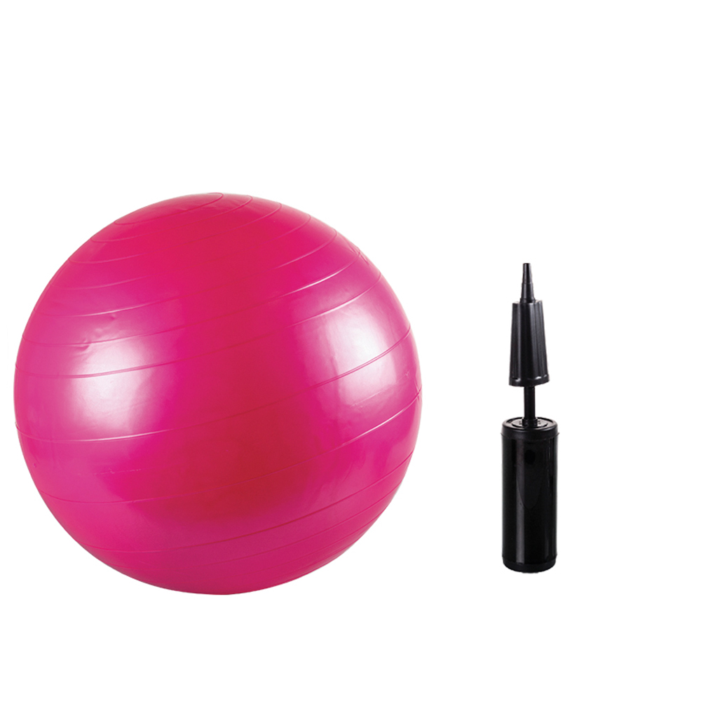 Pulse Active Fitness Yoga Exercise Ball with Pump – 65cm – Pink