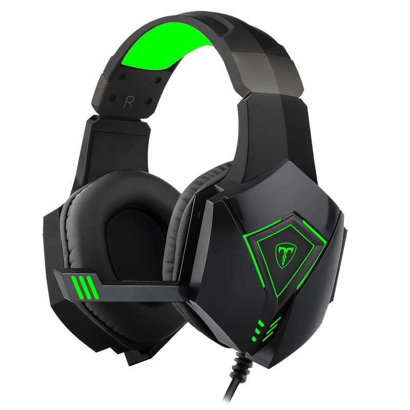 T-Dagger Rocky 3.5mm & USB Backlight Gaming Headset & Mic – Black & Green
