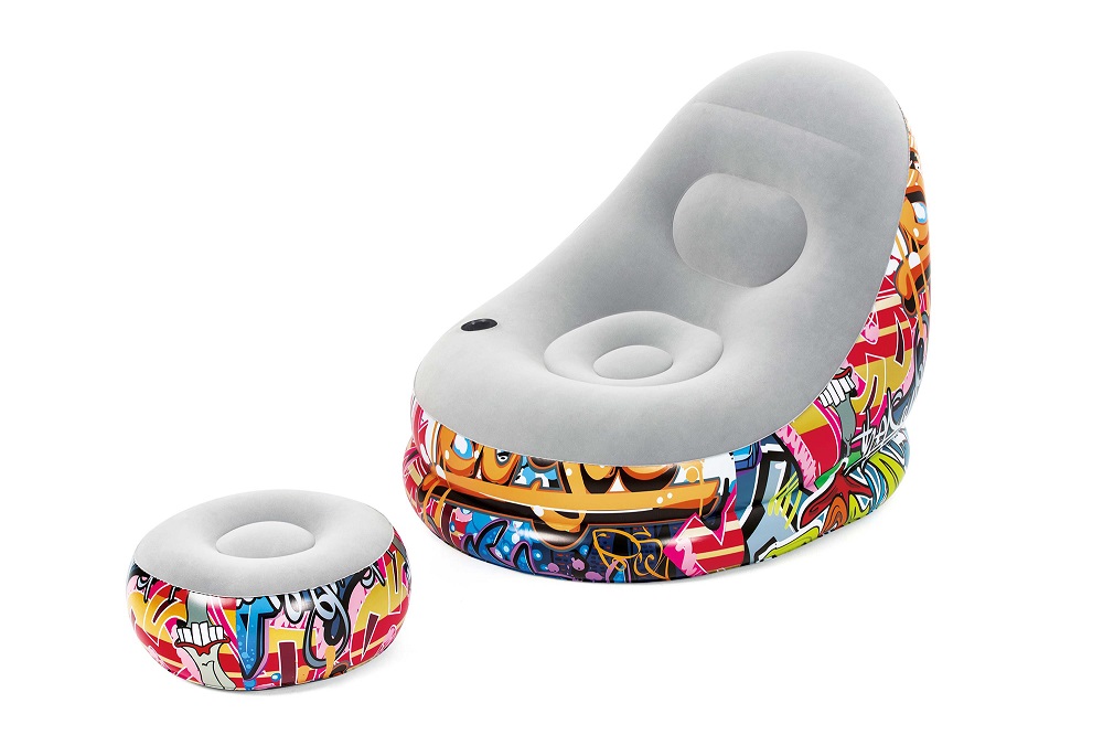 Bestway 1.21m x 1.00m x 86cm Graffiti Comfort Cruiser