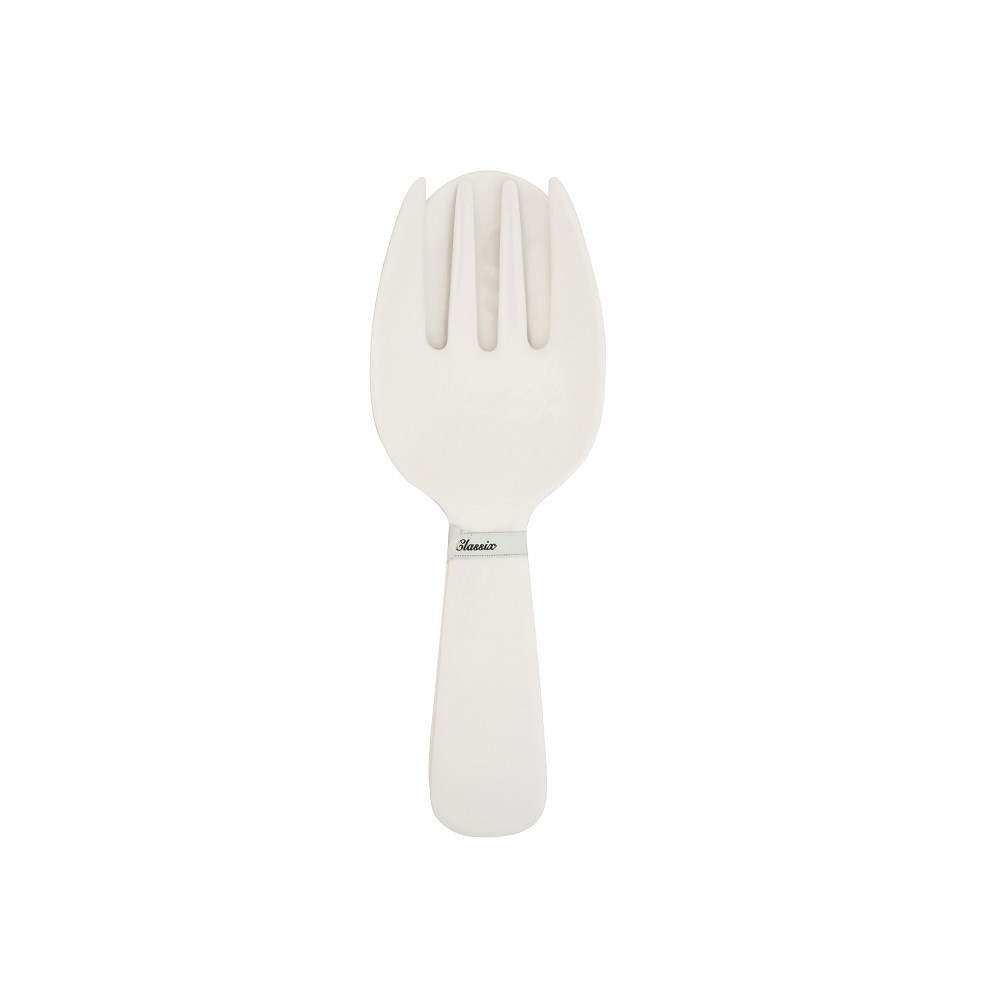 Home Classix Melamine HD 2pc Server Set Spoon & Fork 275x95mm  White