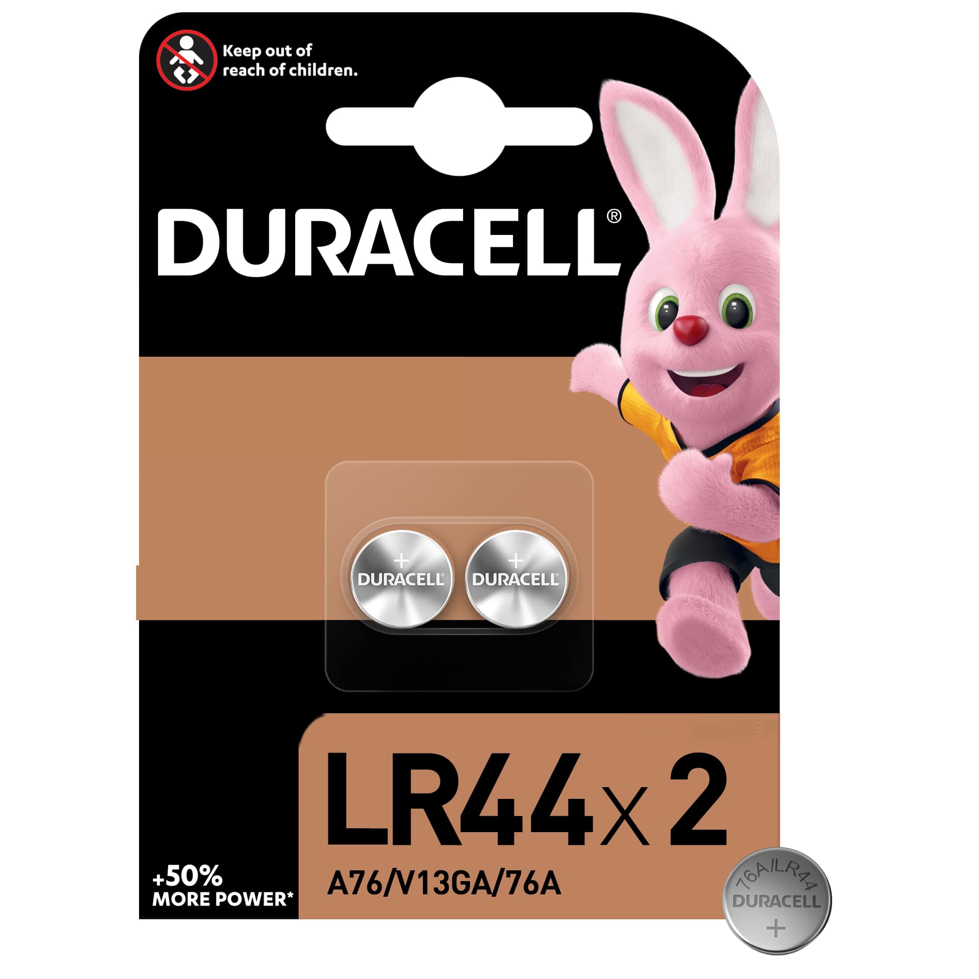 Duracell Specialty LR44 Alkaline Button Battery 1.5V (76A / A76) – 2 Pack