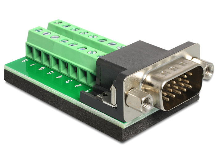 Delock Adap Vga Male -Term Block 15 Pin (65424)