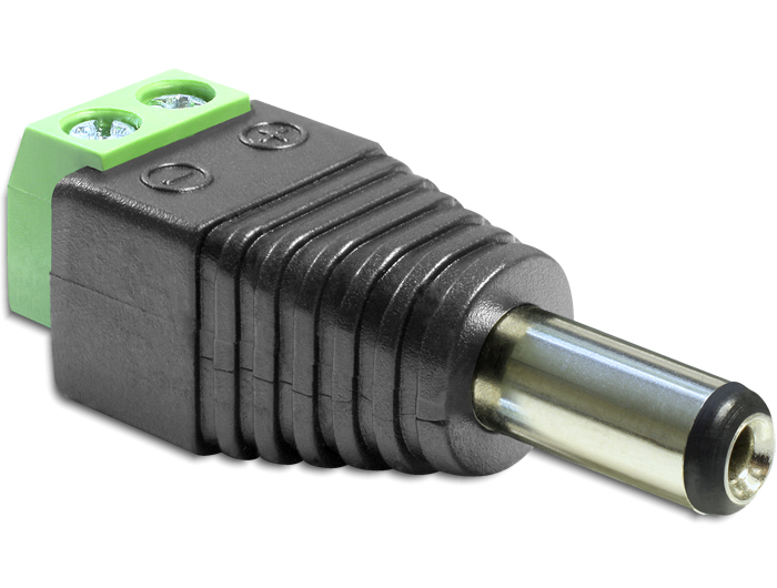 Delock Dc 2.5 X 5.5mm M Terminal Block (65487)