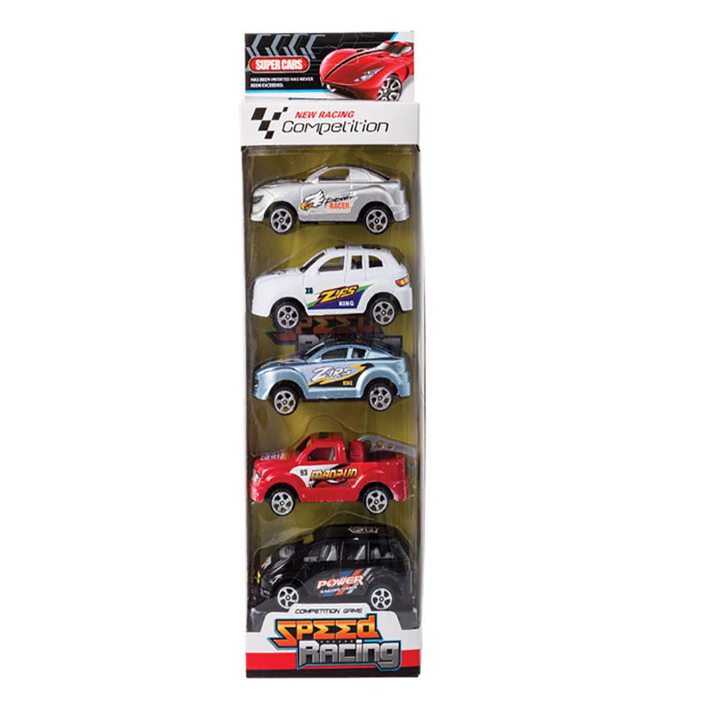 Pull Back Action Toy Race Cars – 5 Pieces