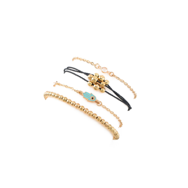 We Heart This Grey and Golden Bracelet Set