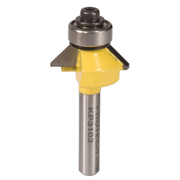 Bevel Trim 1/2″ X 1/4″ Bottom Bearing 45  1/4″ Shank