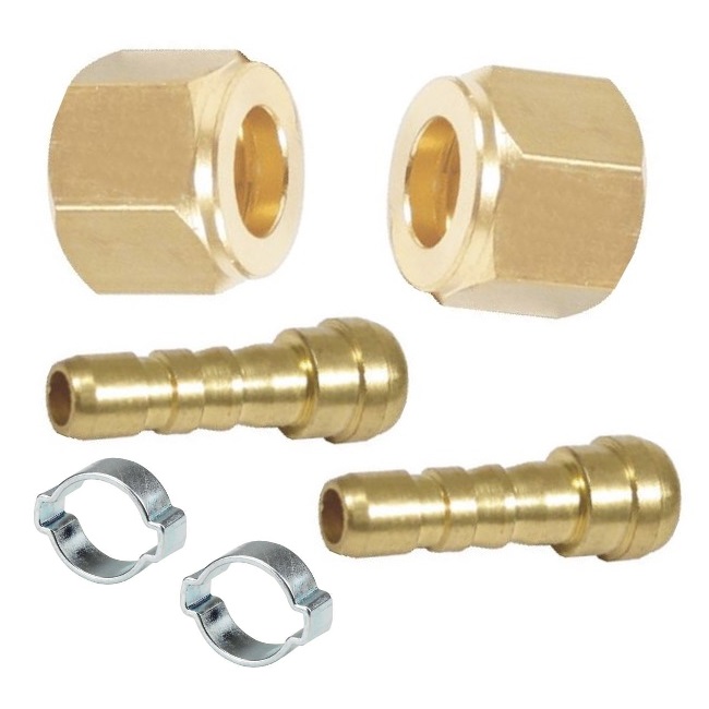 Matweld 3/8″ Hose Tail and Nut Set Oxygen RH (6 Piece)