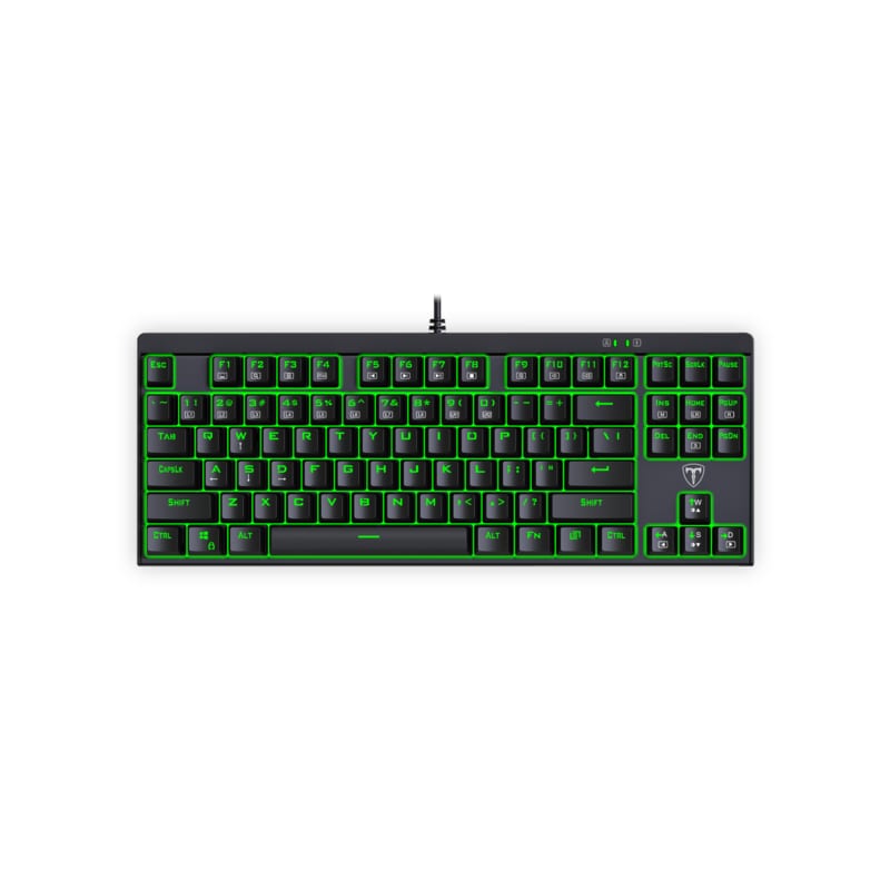 T-Dagger Corvette Tenkeyless Green LED Mechanical Gaming Keyboard – Black