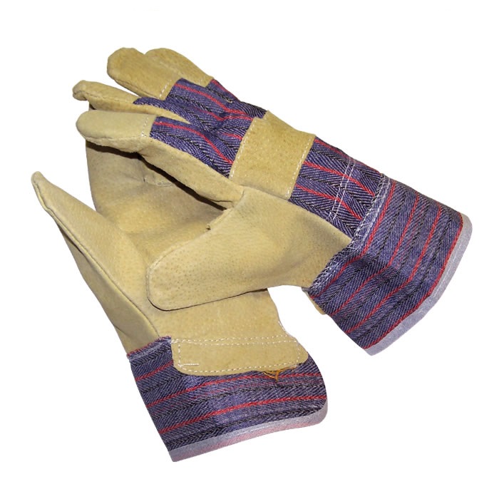 Matsafe Yellow Chrome Leather Candy Stripe Gloves (3 Pairs)