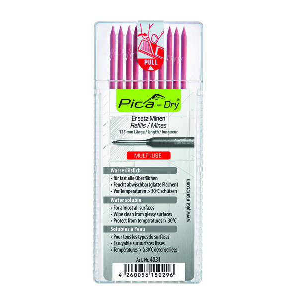 Refills Dry – Set Of 10 Leads – Red