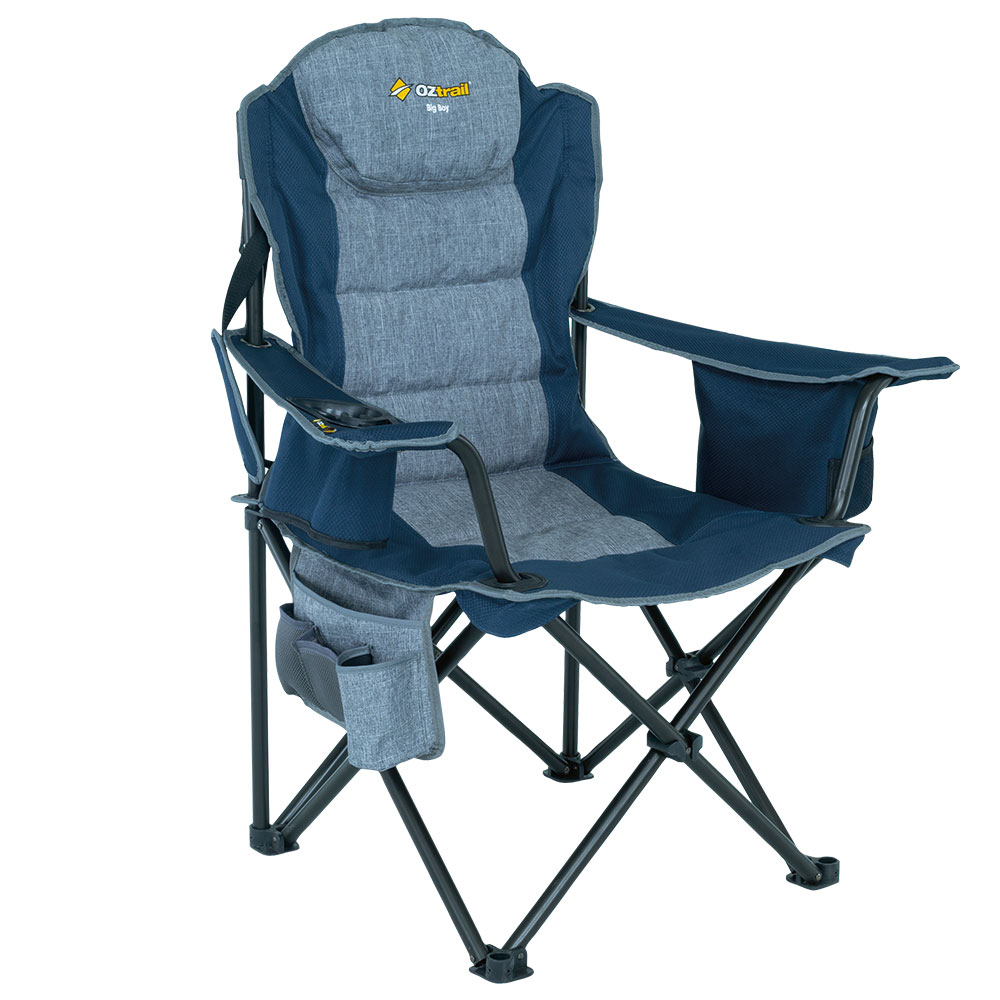 Oztrail Big Boy Arm Chair – Blue (220kg)