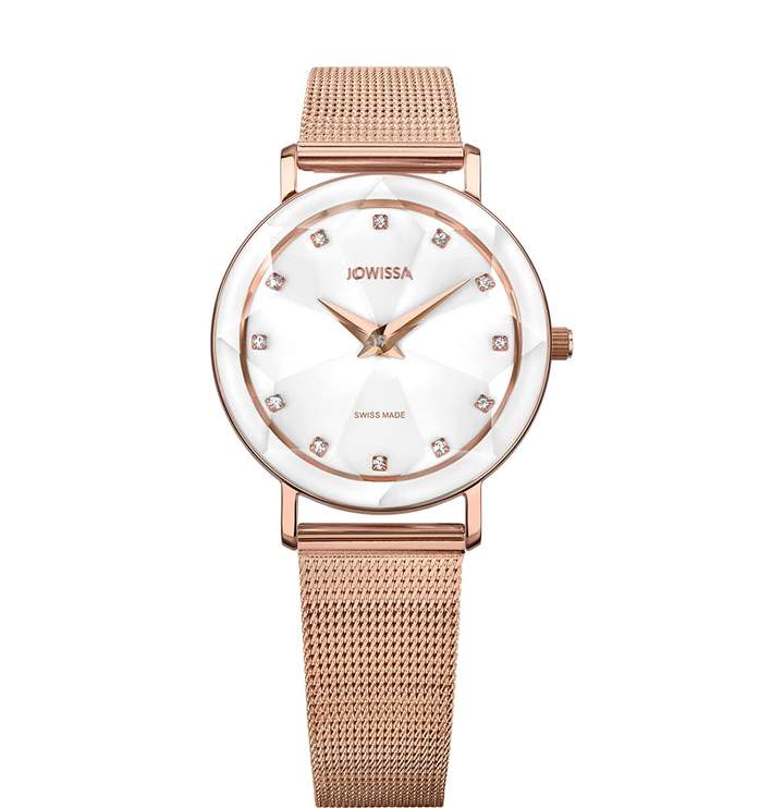 Jowissa Facet Swiss Ladies Watch – Silver & White