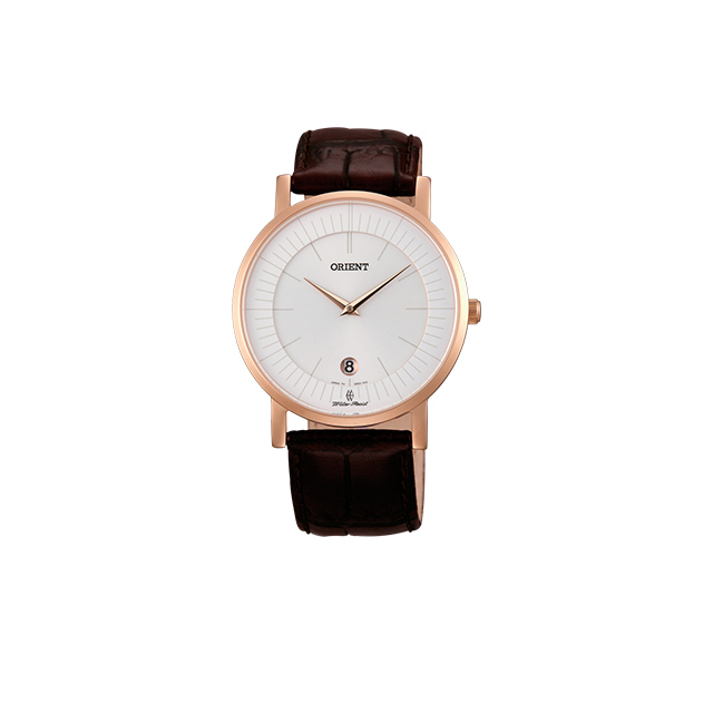 Orient Gents Brown Calfskin Synthetic Sapphire Watch