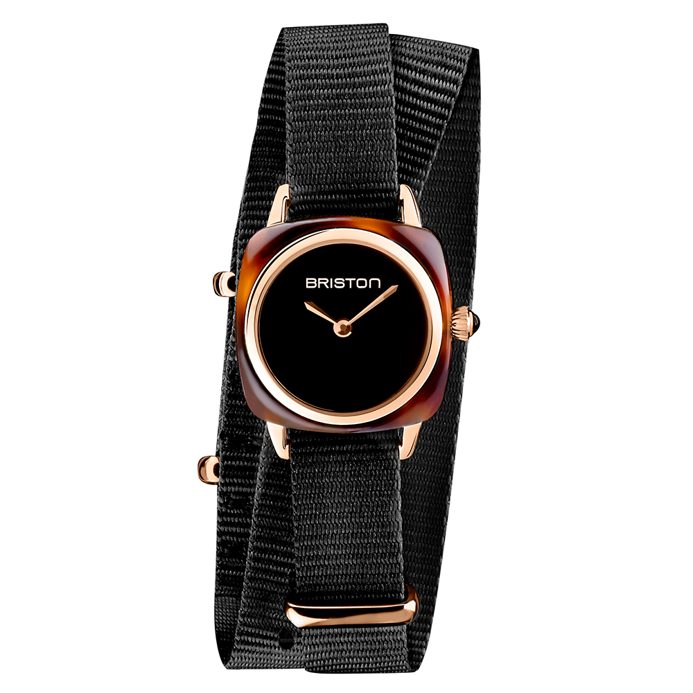Briston Clubmaster Lady Acetate Gold – Black
