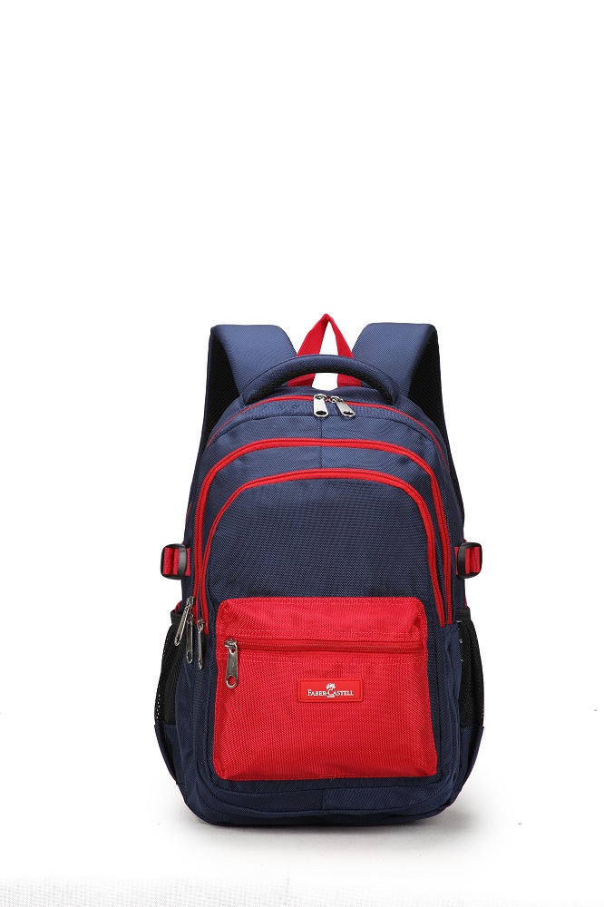 Faber-Castell School Backpack – Navy/Red
