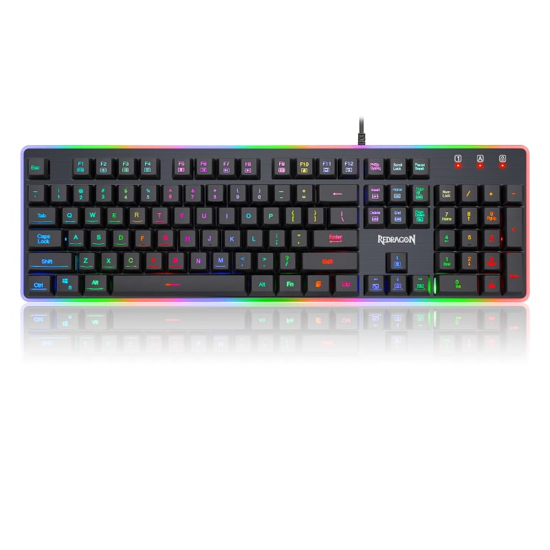 Redragon DYAUS 104-Key Hybrid Membrane RGB Gaming Keyboard