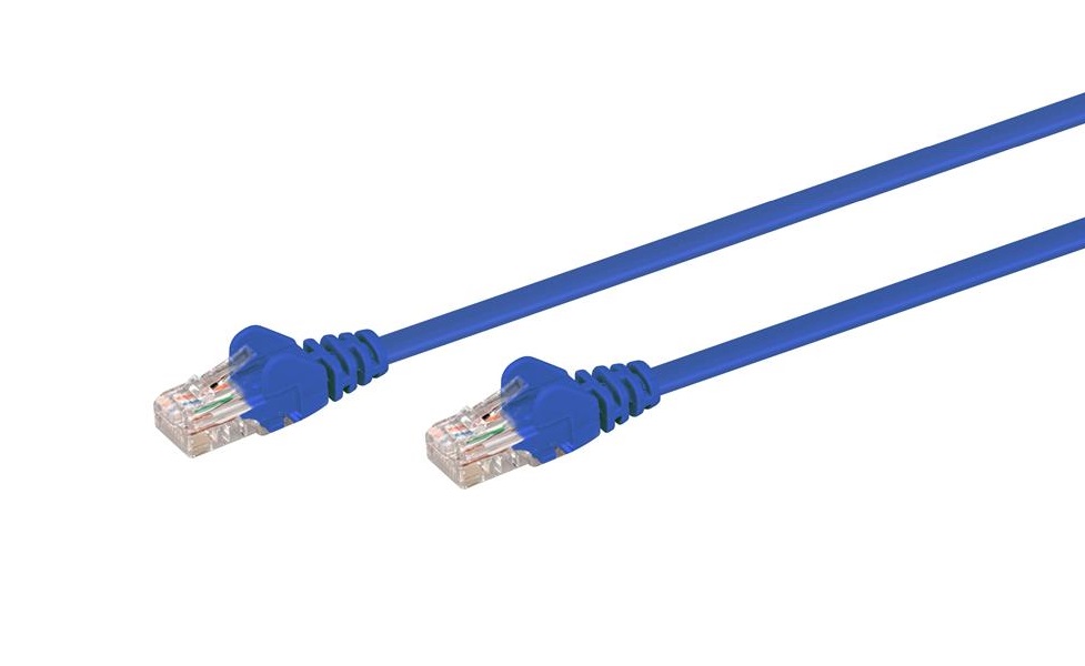 2M CAT5E Moulded Flylead – Blue