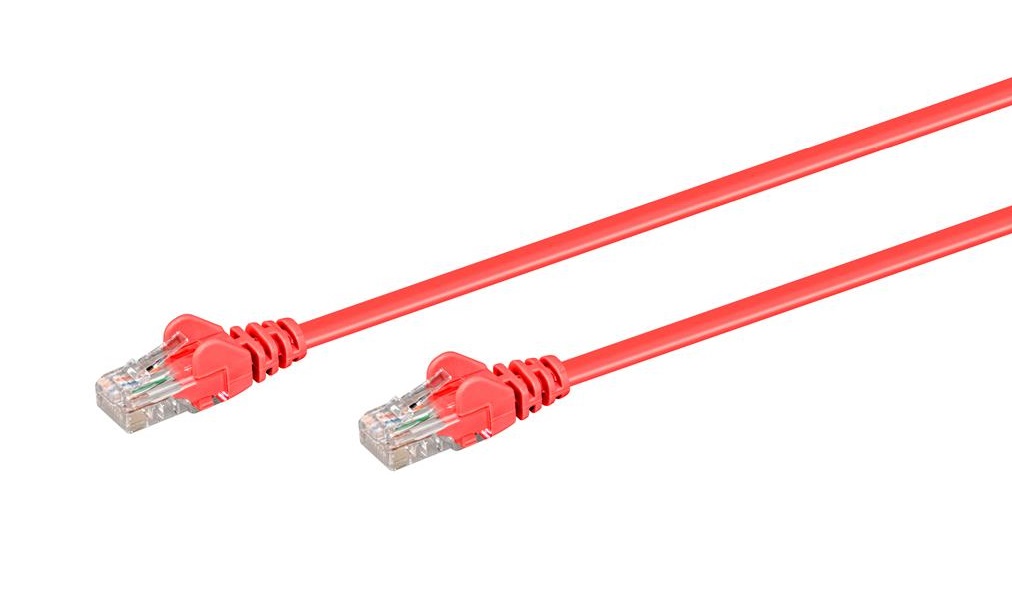 1M CAT5E Moulded Flylead – Red