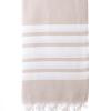 Turkish Bath / Beach Towel – Herringbone (100x180cm) – Sand and White Turkish Bath / Beach Towel – Herringbone (100x180cm) – Sand and White