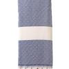 Turkish Throw / Blanket (100% Cotton) – Diamanta (220x240cm) – Navy Turkish Throw / Blanket (100% Cotton) – Diamanta (220x240cm) – Navy