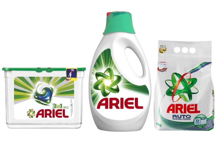 Ariel – Laundry Washing Combo Kit (Powder, Liquid and Capsules) 3 Piece Set