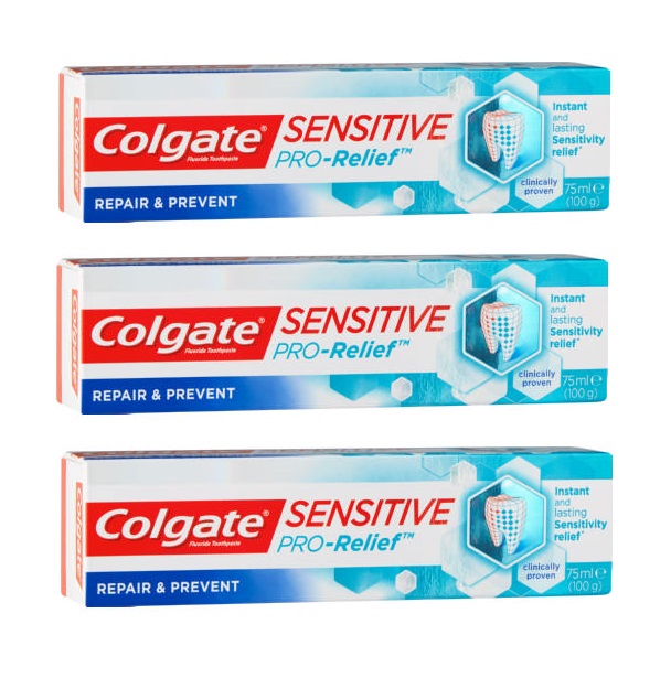 Colgate – Pro-Relieve Toothpaste – Repair and Prevent (3 x 75ml)