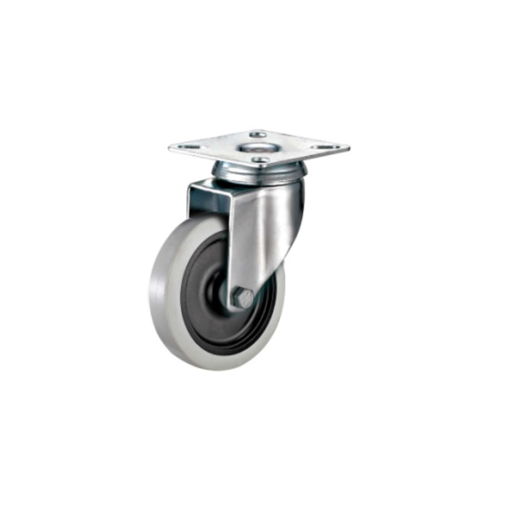 Tradequip – Thermoplastic Rubber Castor with Top Swivel Fixed Plate – 125mm