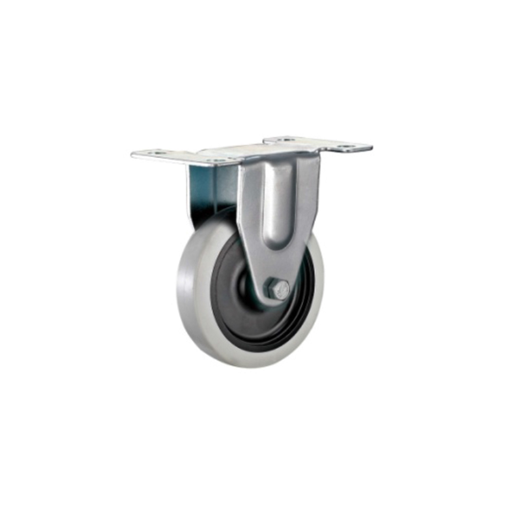 Tradequip – Thermoplastic Rubber Castor with Fixed Wheel – 125mm