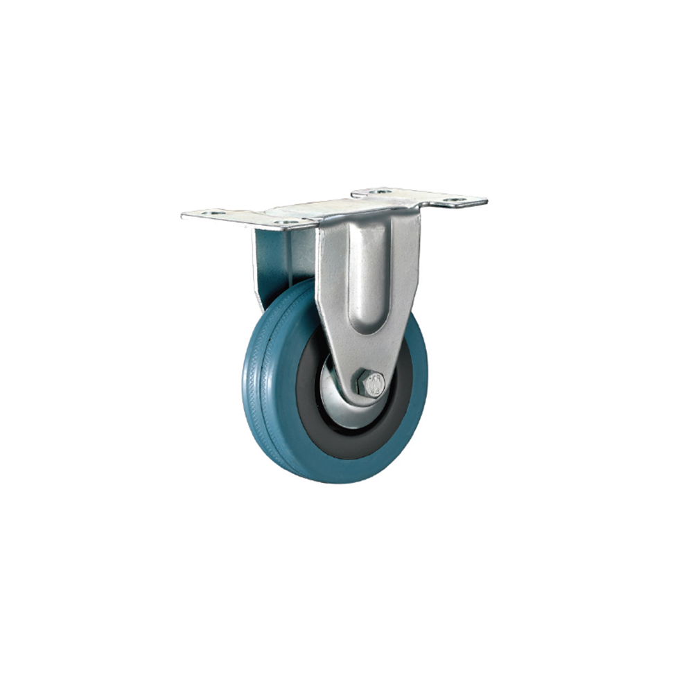 Tradequip – Grey Rubber Castor with Fixed Wheel 75mm
