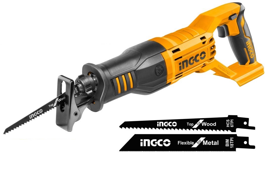 INGCO – Reciprocating Saw with 2 Blades (Cordless) – 20V