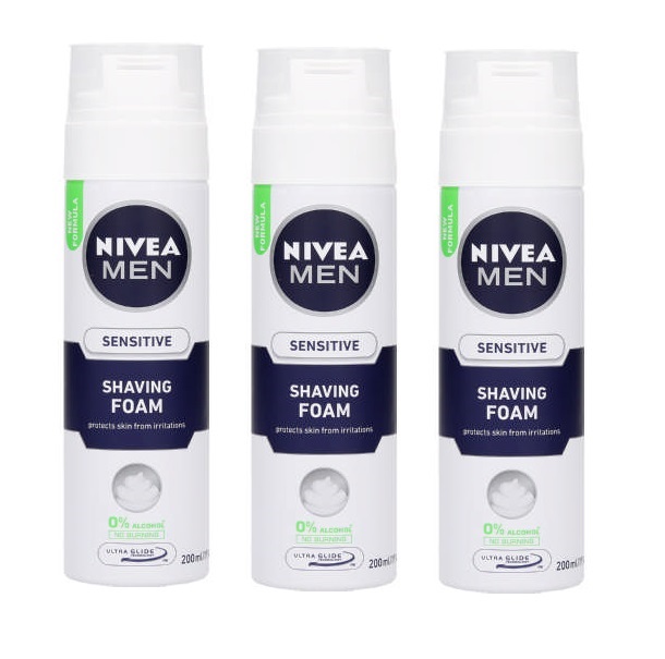 NIVEA Men – Shaving Foam Sensitive (3 x 200ml)