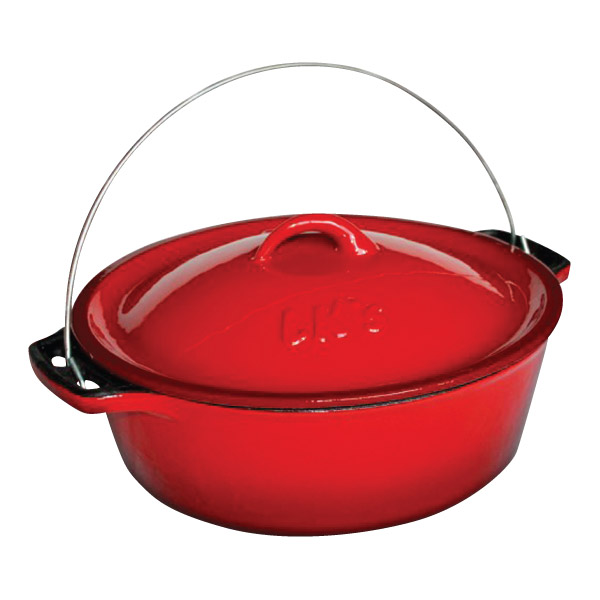 LK  Bake Pot #10 3L Enamel Red