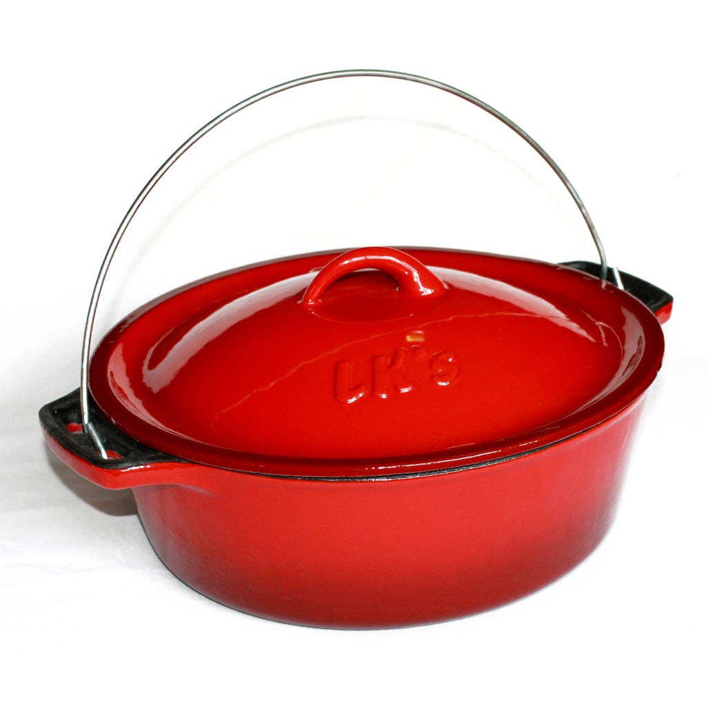 LK Bake Pot #12 5L Enamel Red