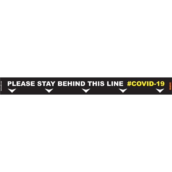 Covid 19 – 800mm X 80mm Social Distancing Strips – Tork Craft Black