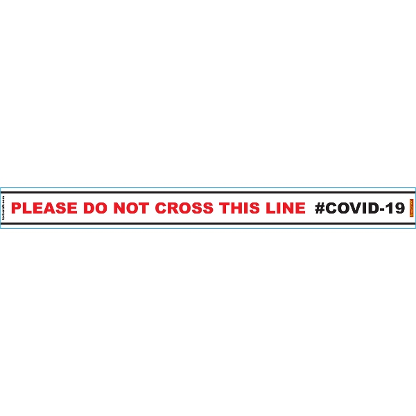 Covid 19 – 800mm X 80mm Social Distancing Strips – Tork Craft White No Cross
